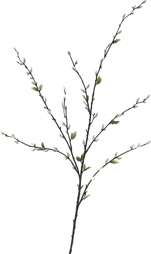 artplants.de Branche de Saule Artificielle avec Chatons, 55 Chatons, 24