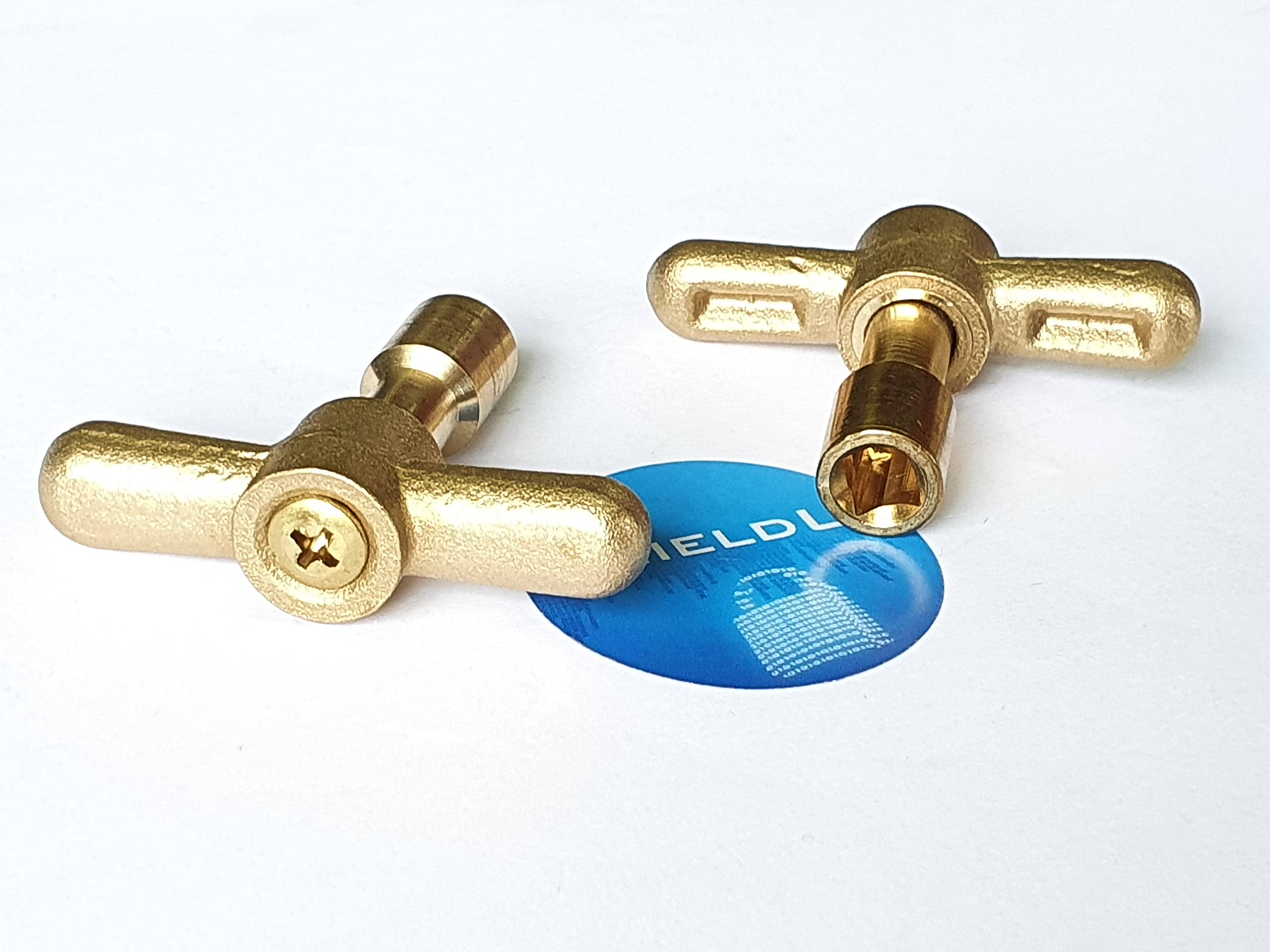 2 x Lockshield Keys ONLY for 6mm Outside Garden Tap, Bib Tap, Gate Type Pump Valves, Stopcocks and Bibcocks
