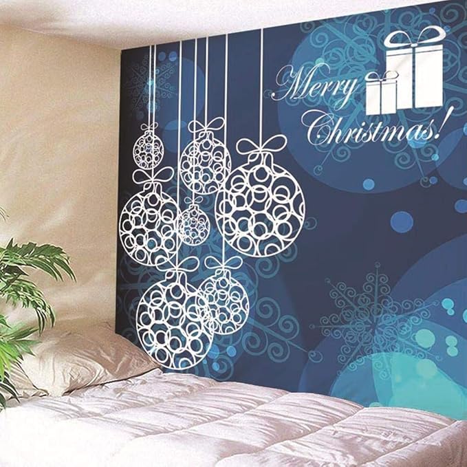 Qingjinsd Decoraciones Navidenas Tapiz Colgante De Pared Tela De