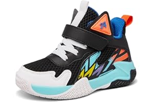 KIUSMETY Girl's Boy’s Basketball Shoes Kids Fashion Comfortable Sneakers Breathable Leightweight Outdoor Sport Non Slip Shoe