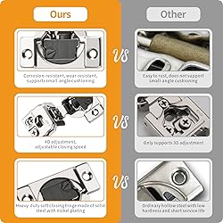 Chibery 10 Pack 1-1/4" 4D Overlay Soft Close