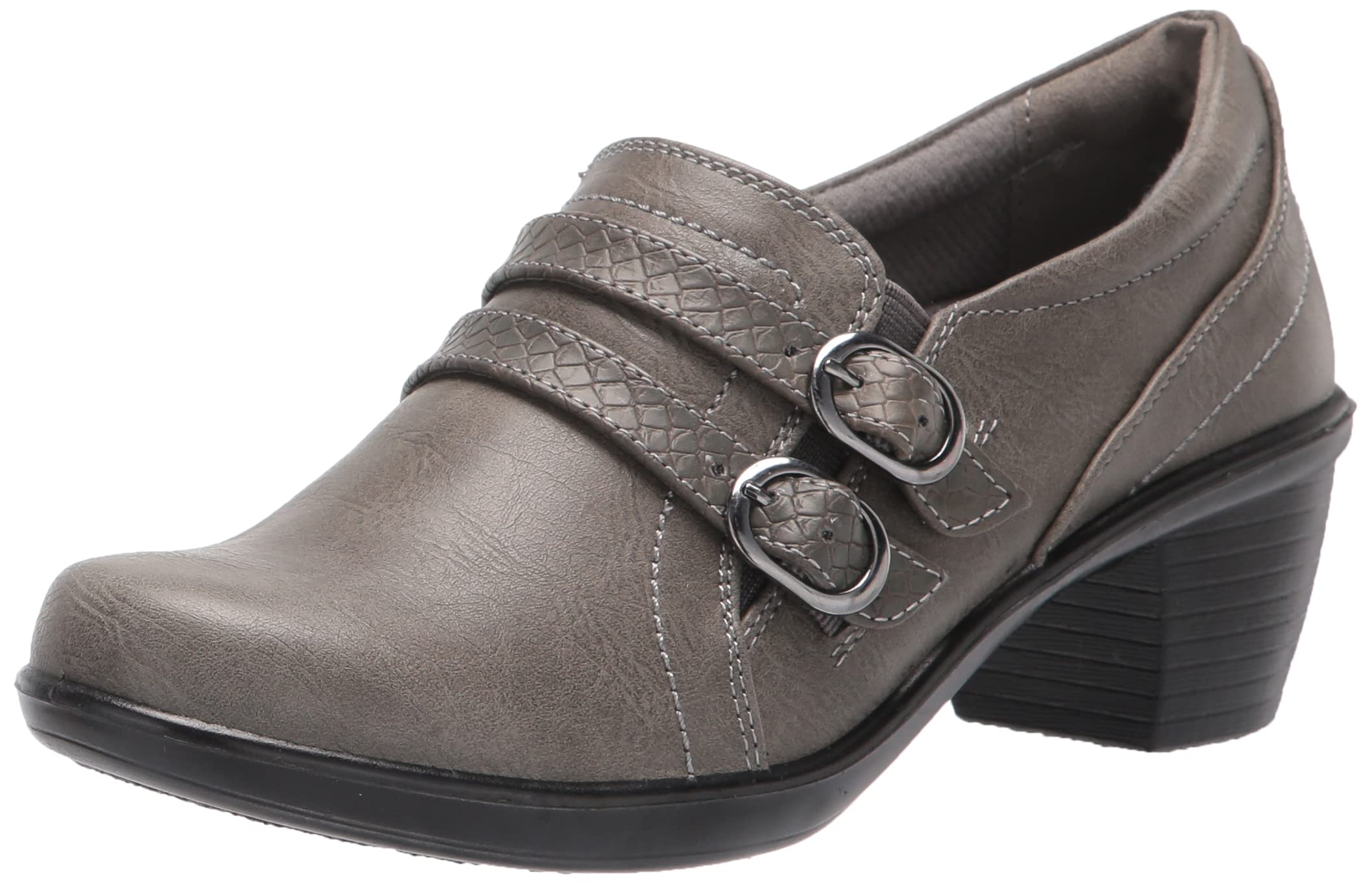 Easy Street Women’s Stroll Ankle Boot, Grey/Grey Snake/Gore, 9 Narrow