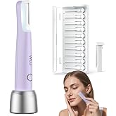 WLU Dermaplane Razor for Women Face, Peach Fuzz Removal &amp; Exfoliation | Smooth Edge Technology with LED, 3 Speeds, Rechargeable Dermaplaning Tool with 10 Replacement Blades