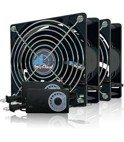 Nalle 120mm Quiet Dual Fan System - CNC Aluminum Frame With 10 Speed Control For Cabinet Cooling