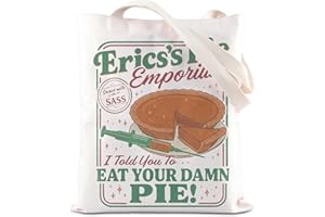 TGBJE Tv Show Inspired Tote Bag Erics Pie Emporium Grocery Bag Dessert Lover Gift