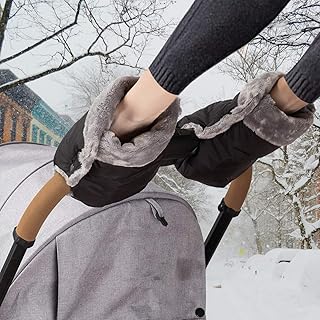 Handwärmer Kinderwagen Handschuhe Handmuff mit warme Fleece und Baumwolle Innenseite Wasserdicht und Winddicht Stroller Handmuff Universalgröße für Kinderwagen, Buggy, Radanhänger