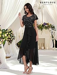 BeryLove Sequin Formal Dresses for Women Flutter
