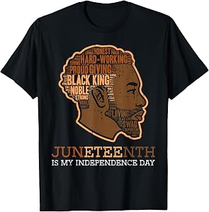 Juneteenth Black King Independence Day Melanin Dad Men Teens T-Shirt