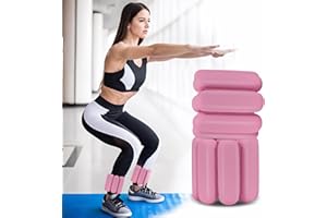 FLAMINGOCASA Ankle Weights for Women Wrist Weight: Adjustable Arm Weight Set for Yoga Barre Walking Pilates Aerobics Pool Exercise, Pack of 2, 2Lbs, Pink