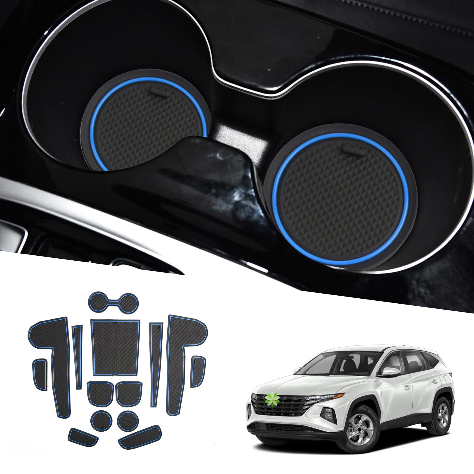 Mua Fit Hyundai Tucson(SE/SEL/XRT/Limited/N Line) Door Slot Mats,for ...