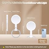 MOMOKUBA Lighted 20x/1x Makeup Mirror Rechargeable 3 Color Dimmer view 5