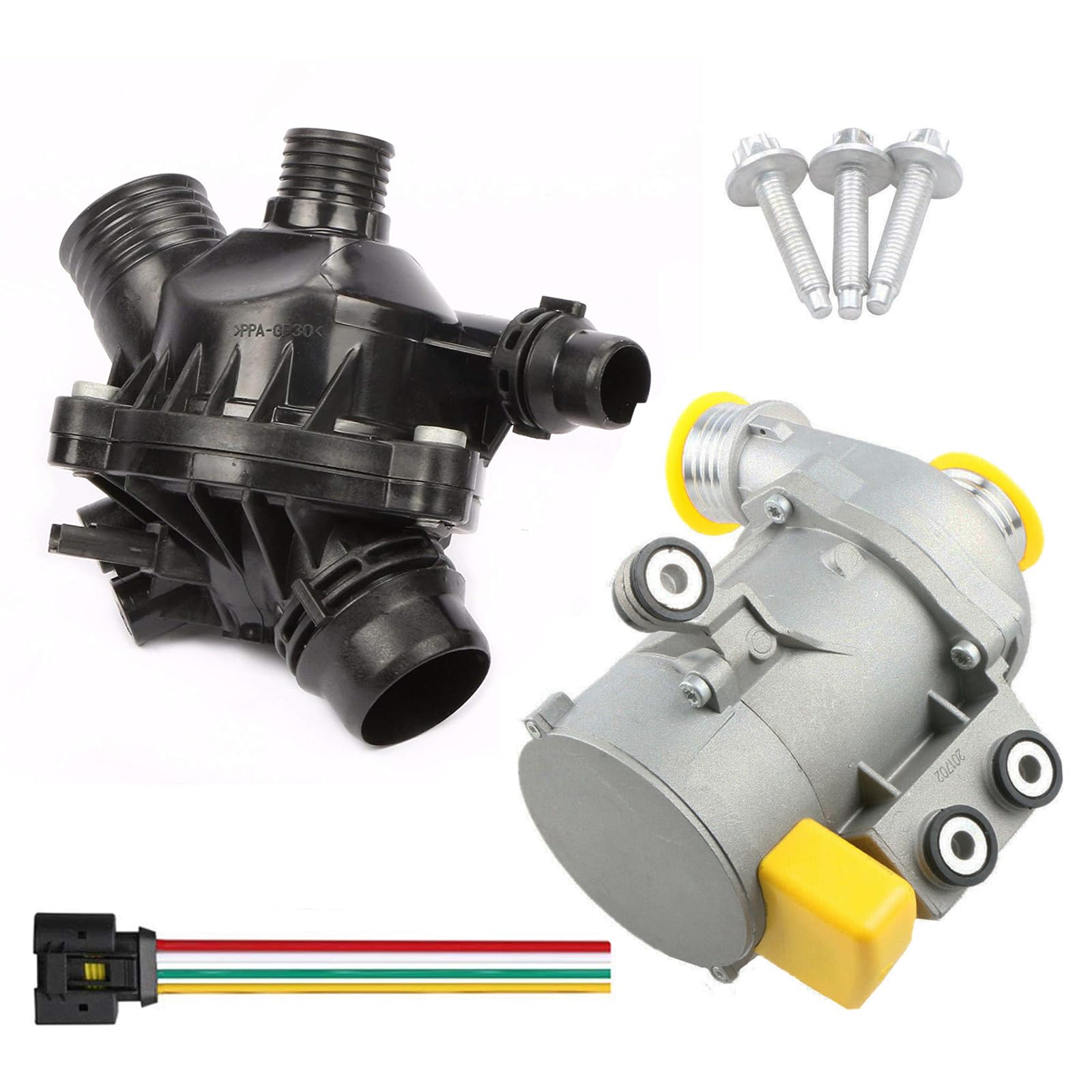 Photo 1 of KUIPERAUTO 11517586925 Electric Engine Water Pump and Thermostat Compatible for BMW X3 X5 Z4 325i 325xi 328i 328xi 525i 525xi 528i 528xi