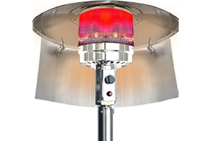 MCVOMV Patio Heater Reflector Shield Patio Heater Propane Focusing Heat Reflector Shield for Extra Heat Reflecting Saving Gas, 0.8mm Thickened Aluminum