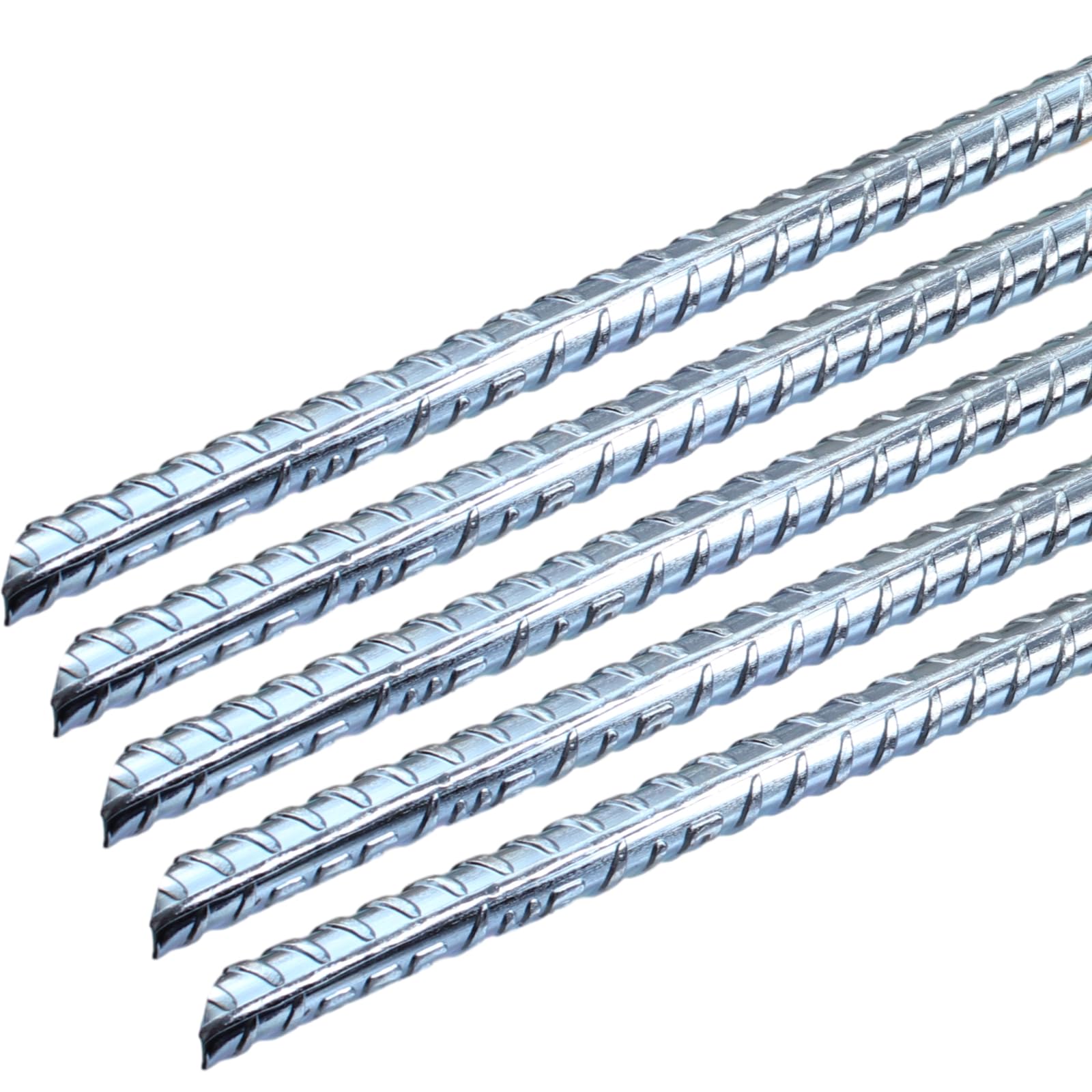 Ground Rebar Stakes Heavy Duty Ground Anchors Galvanized Steel Straight Garden Stakes Tent Pegs for Camping Trampoline Swing 5 Pcs