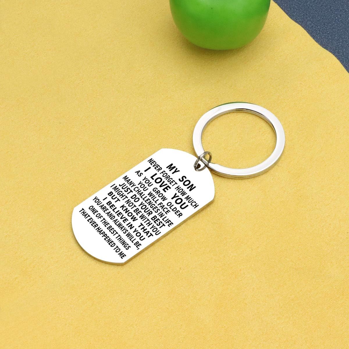 JMIMO Son Gifts Son Keyring from Mum Dad Inspirational Gifts for Son Birthday Christmas Gifts, Silver - Image 4