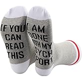 PWHAOO 1 Pair Psychologist Socks If You Can Read This I Am Done With My Psych Report Socks Psychologist Gift