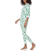 Amazon Essentials Women's Snug-Fit Cotton Sleepwear Pajama Set (Available in Plus Size)