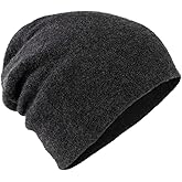 Villand 100% Cashmere Beanie for Women and Men with Gift Box, Oversized Soft Knitted Hat, Double-Layered Cashmere Ski Cap