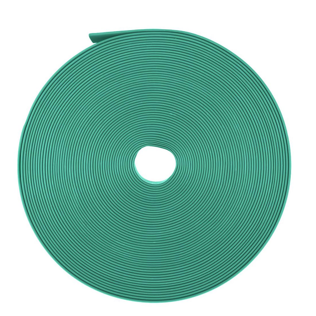 Unifizz Heat Shrink Tubing 10mm Dia 16mm Flat Width 2:1 Ratio Shrinkable Tube Cable Sleeve 10m - Green