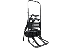 ZRSCHYG Hunting External Pack Frame with Rain Cover, Black and Orange, Adjustable Straps