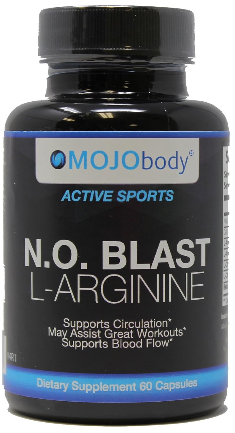 MOJObody Nitric Oxide Blast Capsules LArginine Supports Circulation
