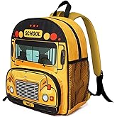 QXWREL Toddler Backpack for Girls 3-8: Preschool Kindergarten Backpack - Cute Kids Backpacks for Girls Boys-School Bus