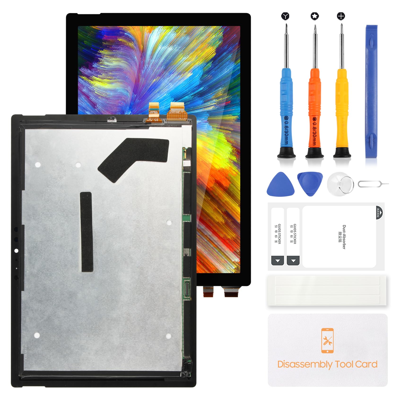 Photo 1 of 12.3" for Surface Pro 4 Screen Replacement,LCD Touch Screen Assembly for Microsoft Surface Pro 4 1724 LCD Display Digitizer Replacement M1010537-003 with Tools (Black)