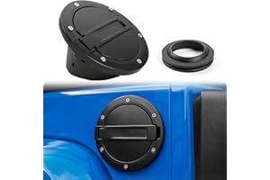 Gas Tank Cap JeCar Fuel Filler Door Cover for 2007-2018 Jeep Wrangler JK & Unlimited