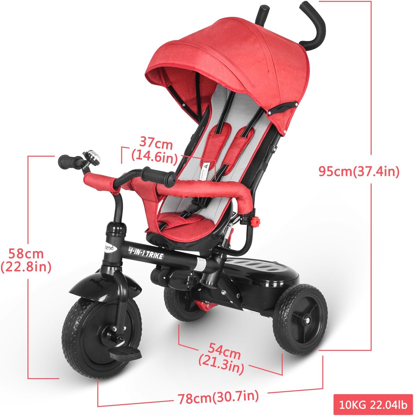 baby boy trike with parent handle