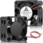 GDSTIME 40mm x 40mm x 20mm 24V DC Cooling Fan 2Pin for 3D Printer 2-Pack | 4020 Axial Fans, 24 Volt Brushless, 6000RPM, Hydraulic Bearing, 40x40x20mm