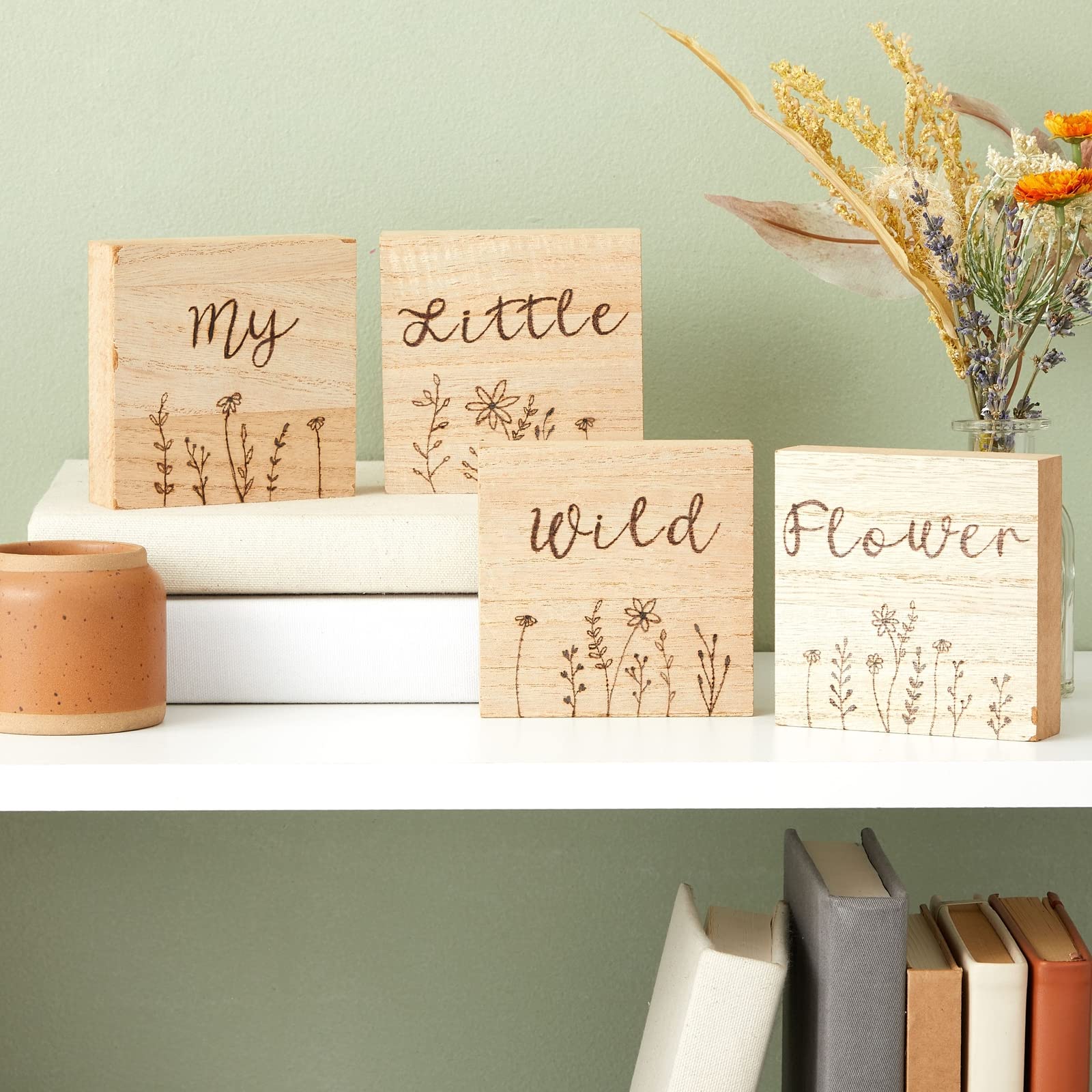 Bright Creations Unfinished MDF Wood Blocks for Crafts, 1 in Thick Wooden Square Blocks (4x4 inches) - Pack of 4 - Unfinished Wood