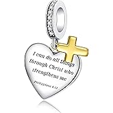 Alstade Birthday Fashion Love Heart Dangle Charm 925 Sterling Silver Charms fits Bracelets and Necklace Pendant Bead Charms Jewelry Present for Women Family Friends