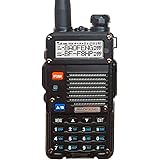 BaoFeng BF-F8HP (UV-5R 3rd Gen) 8-Watt Dual Band Two-Way Radio (136-174MHz VHF & 400-520MHz UHF) Includes Full Kit with Large Battery