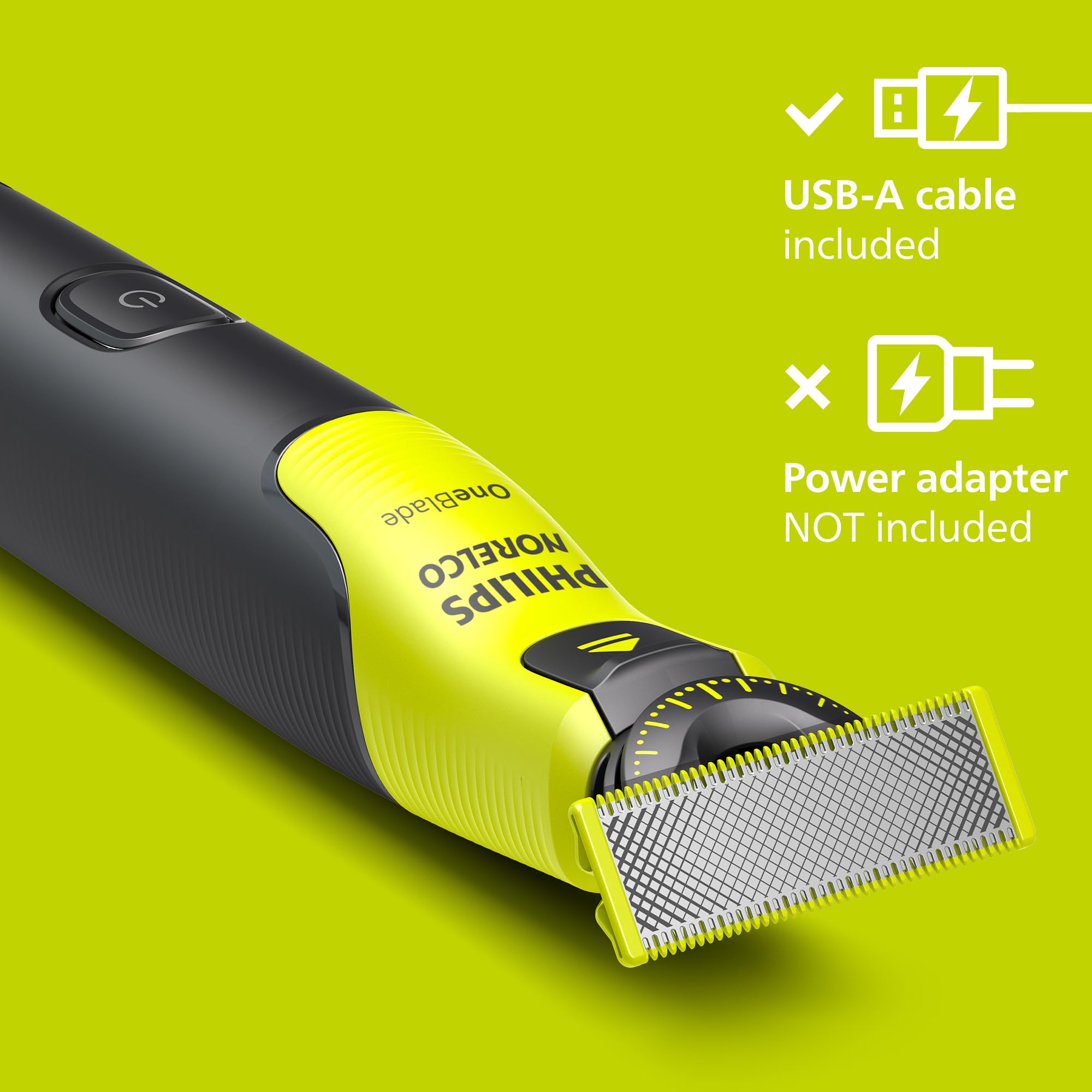 Philips Norelco OneBlade 360 with Connectivity Hybrid Face + Body, Electric Beard Trimmer, Shaver and Body Groomer with 360 Blade Tech, 2x360 Blade, 5-in-1 Comb, Body Kit, Travel Case, Model QP4631/90