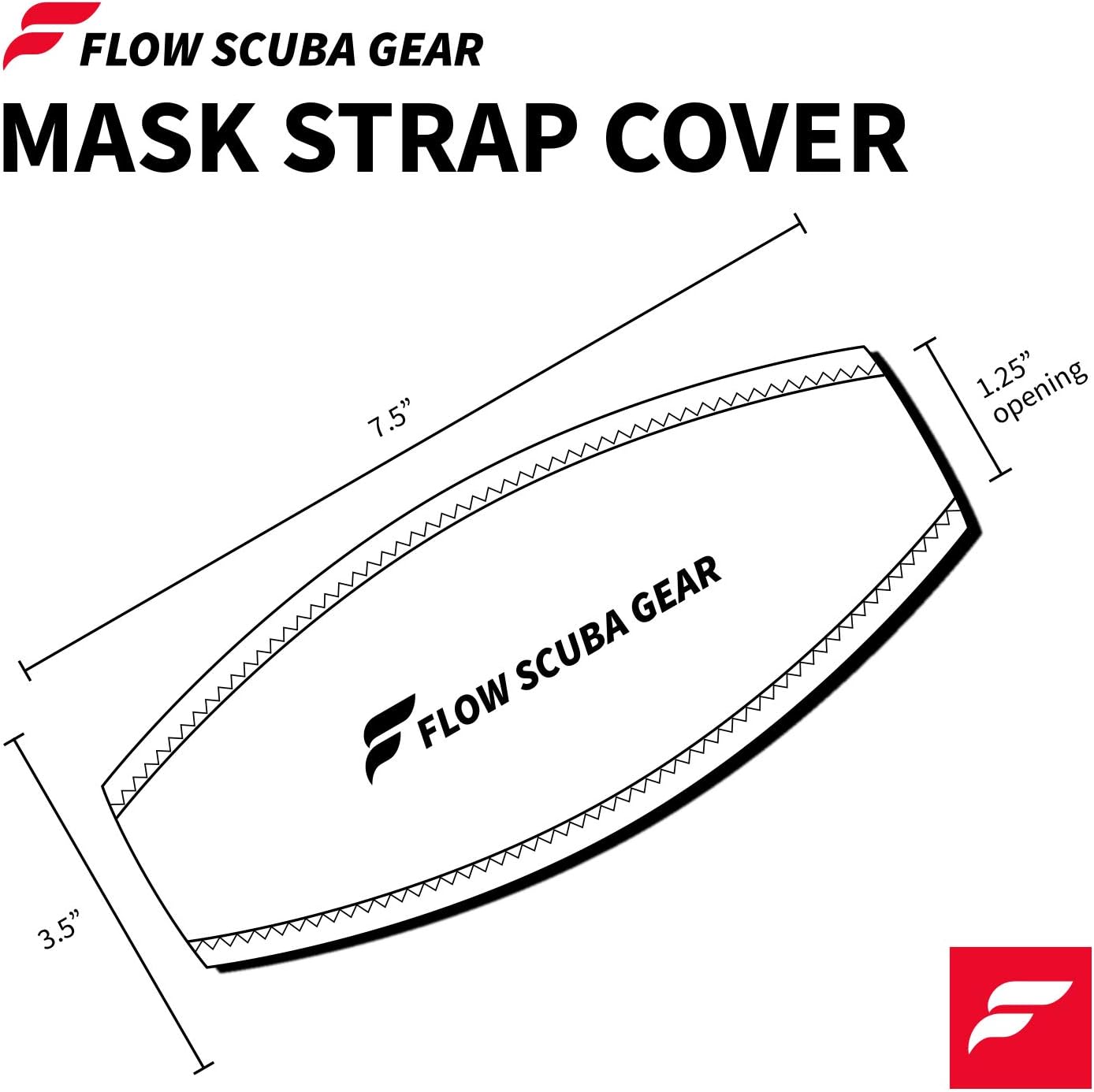 Flow Scuba Gear - Neoprene Cover for Dive and Snorkel Mask Strap (Sharknado) : Sports & Outdoors