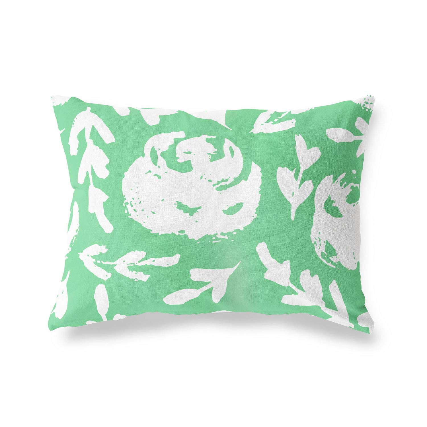BonaMaison Decorative Cushion Cover, Petrol Green-White Throw Pillow Covers, Home Decorative Pillowcases for Livingroom, Sofa, Bedroom, Size: 45X60 Cm - Designed and Manufactured in Turkey