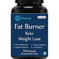 Clearcut Fat Burner, KETO Weight loss, Garcinia Combogia + Apple cidar vinegar + Green coffee + Green tea + L-carnitine + Guggule