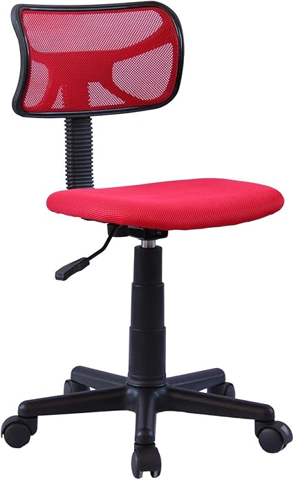 Idimex Chaise De Bureau Pour Enfant Milan Fauteuil Pivotant Et Ergonomique Sans Accoudoirs Siege A Roulettes Avec Hauteur Reglable Revetement Mesh Rouge Amazon Fr Cuisine Maison