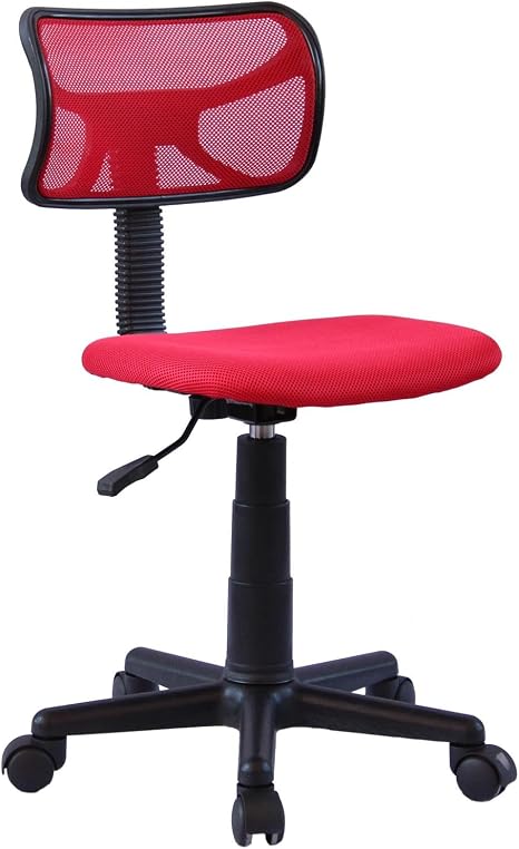 Idimex Chaise De Bureau Pour Enfant Milan Fauteuil Pivotant Et Ergonomique Sans Accoudoirs Siege A Roulettes Avec Hauteur Reglable Revetement Mesh Rouge Amazon Fr Cuisine Maison