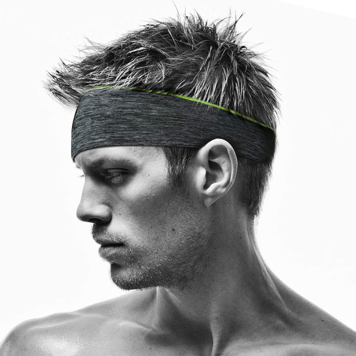 Zollen Mens Headbands 3 Packs Guys Sweatband and Sports Headband for Men for Running, Cross Training, Racquetball, Working Out : Clothing