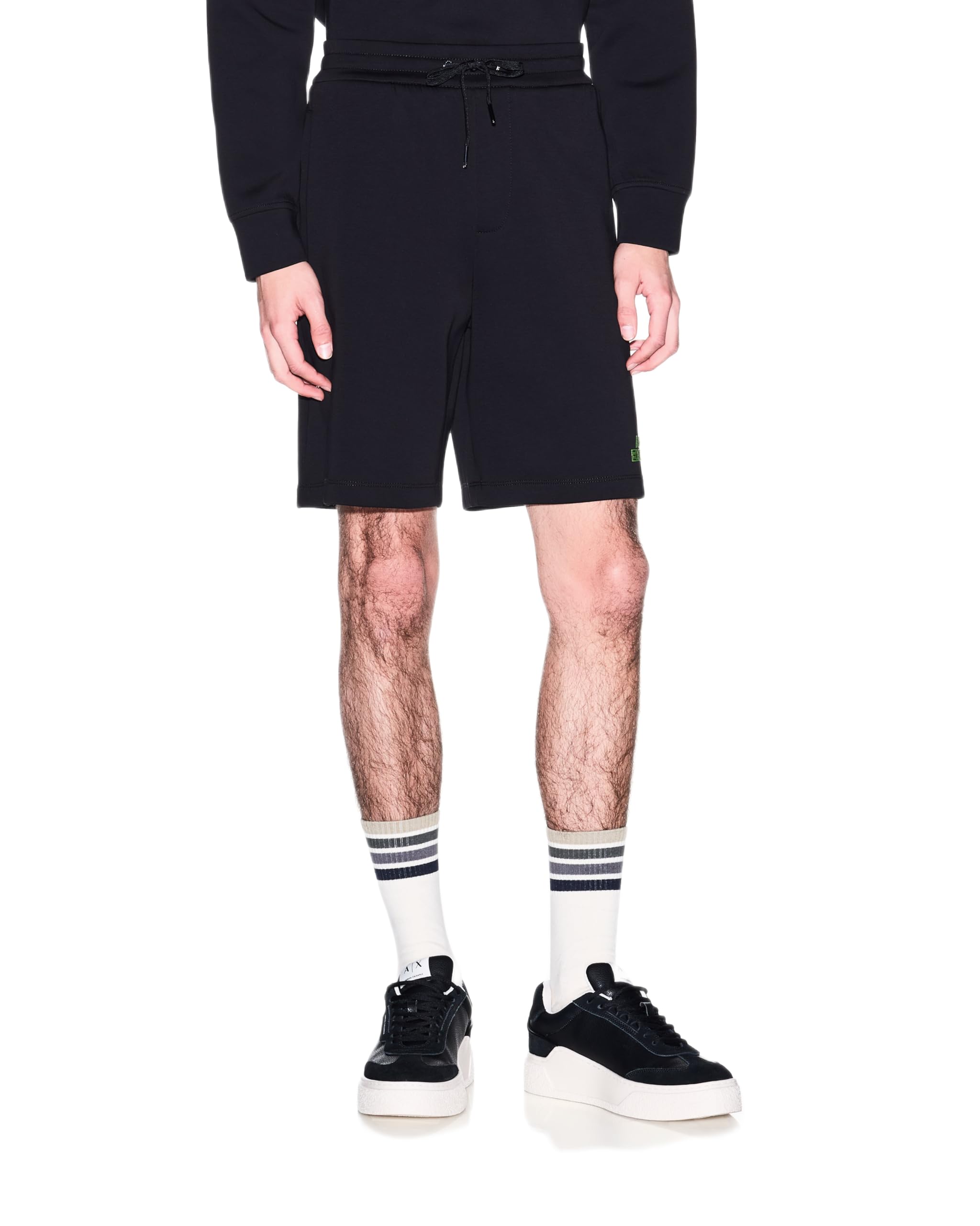 Armani Exchange Men’s 3D Elevated Logo Shorts, Black Beauty, XX-Large
