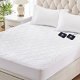 Westinghouse Queen Size Heated Mattress Pad, Bed Warmer Electric Mattress Cover with 10 Heat Settings Dual Controller, 1-12H