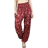 Boho Pants | Harem Pants Women with Pockets | Soft & Breathable Flowy Pajamas | Soft Yoga Pants| Hippie Clothes for Women