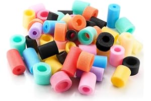 Frienda 50 Pcs Pool Noodles Bits Multicolor Craft Small Size Versatile Mixed Floating Pool Noodles Foam Rope Tube for Play or DIY Craft Multipurpose (Mixed Sizes,Regular Colors)
