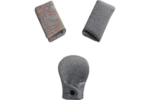 Innokids Car Seat Strap Cover Set for Baby Kids Seat Belt Covers with Crotch Pad Back Anti-Slip Design for Car Seats Pushchair Stroller (Small (4.9”L), Gray)
