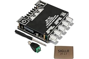 GENERIC Bluetooth 5.1 Audio Stereo Amplifier Board,200W HiFi 2.1 Channel Mini Subwoofer Power Amp Module with Treble & Bass Control,DC 12-24 V, Audio Amp Board for Home DIY Wireless Speaker