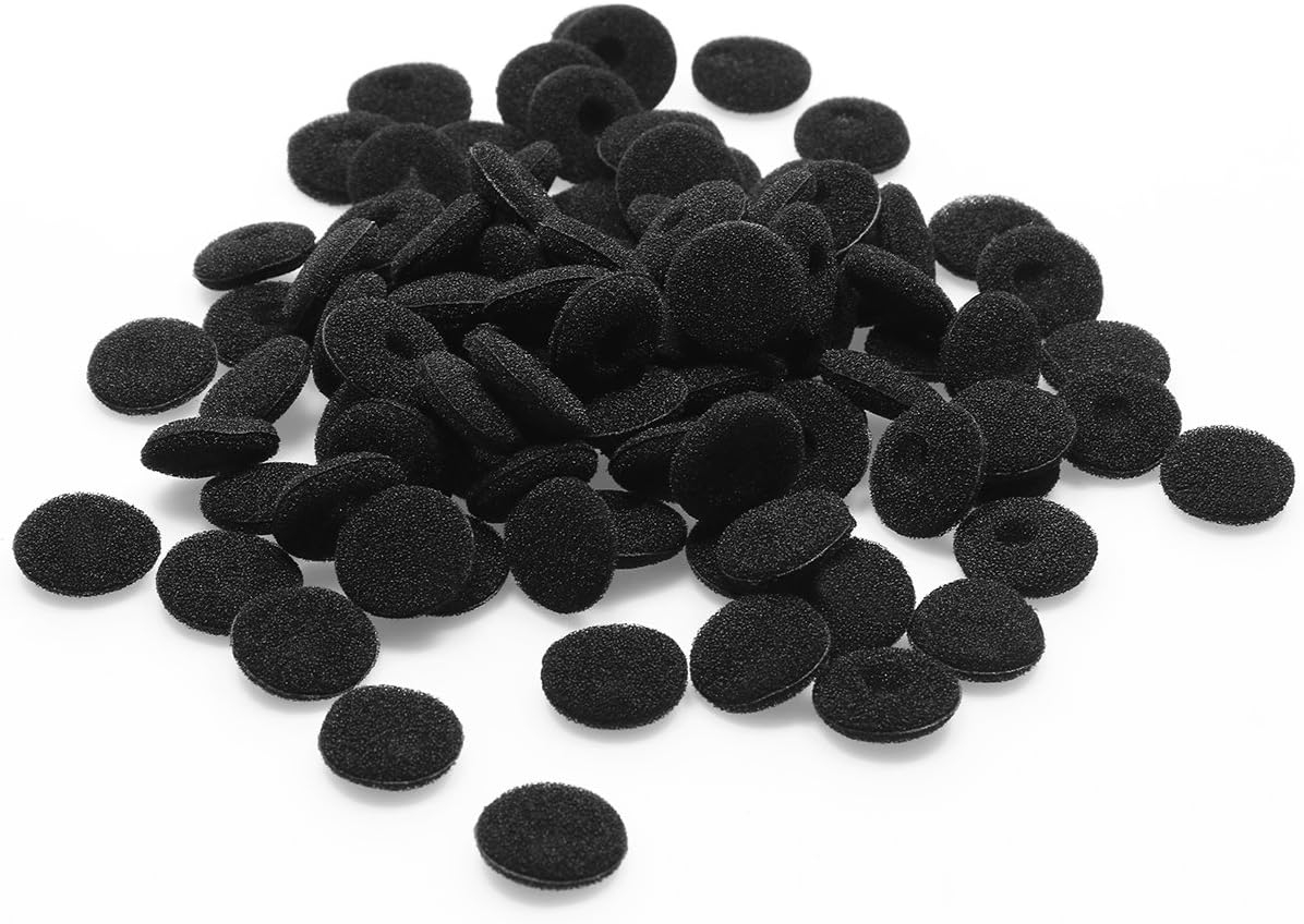 Shapenty Black Soft Foam Earbuds Cushions Earphone Headphone Cap Protector Sponge Ear Pads Cover Replacement, 100PCS