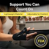 BraceUP Thumb Spica Brace Support for Arthritis Carpal Tunnel Tendonitis Black view 3