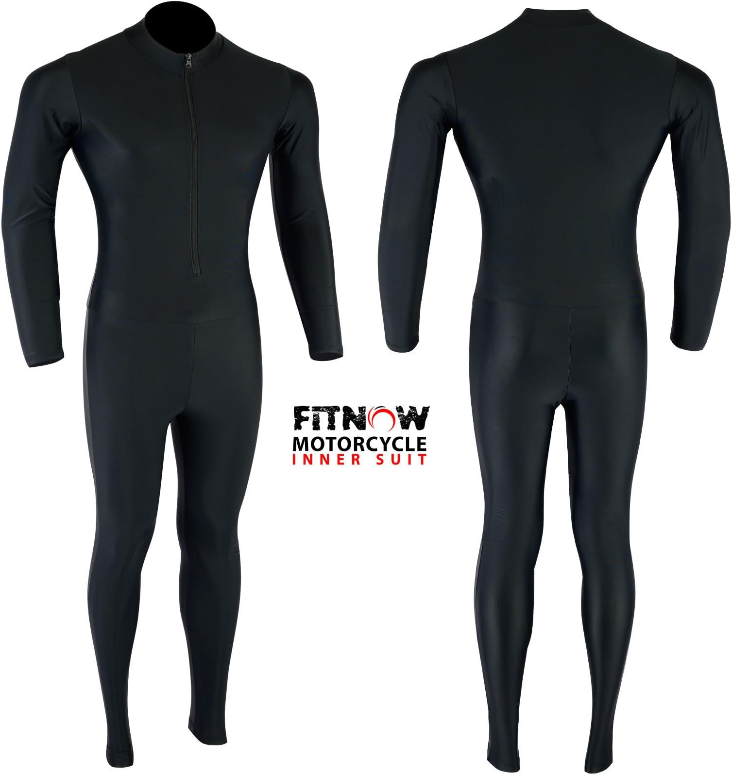 Motorcycle Base Layer Compression Lycra Inner Rash Guard Suit One Piece Black (Black £19.99, L)