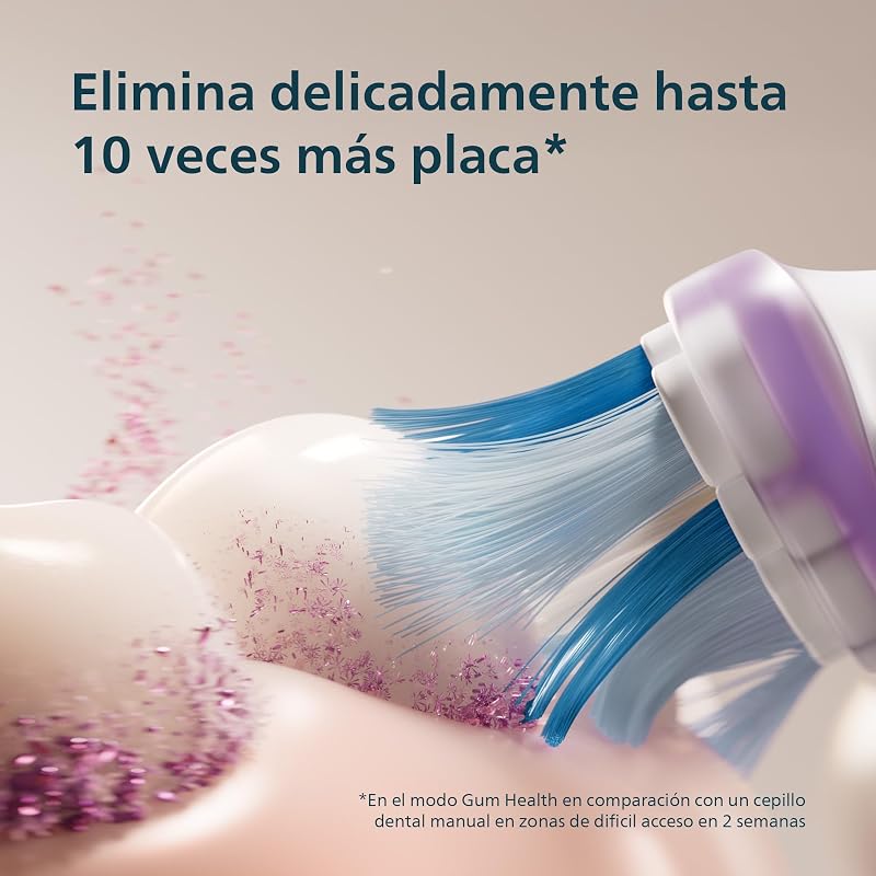 Sonicare 7100 cepillo dental eléctrico, sónico, 4 modos de cepillado, 3 niveles de intensidad, alerta de presión, EasyStart, SmarTimer, azul marino, HX7423/01 [Nueva Tecnología]